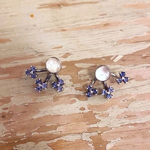 Pamela Love Crystal and Moonstone Earrings